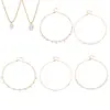 Nueva Cadena para Clavícula de Zirconia 5A Gota de Agua Super Brillante Acero Inoxidable Color Duradero Moda de Gama Alta Collar para Mujer Joyería al por Mayor