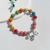 Pulsera de Cerámica Jingdezhen Nueva Pulsera de Cerámica Estilo Chino Joyería Hecha a Mano Cuerda Estilo Tíbet Puesto de Pulseras Jingdezhen
