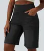 Pantalones cortos de mezclilla de alta elasticidad populares de estilo europeo y americano para mujer, pantalones de verano para ciclismo y jogging al aire libre, jeans rectos holgados