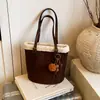 Bolsa de Axila de Pelúcia High-End Retrô para Mulheres 2025 Nova Bolsa Satchel de Grande Capacidade Bolsa Saco Bolsa de Ombro de Camurça
