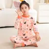 Conjunto de Ropa Interior Térmica de Otoño para Niños, Pijama de Algodón Térmico para Niñas, Conjunto de Suéter de Algodón como Capa Base para Niños Grandes y Pequeños