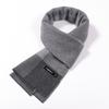 Bufanda de Lana 100% Pura de Alta Calidad para Hombre Otoño e Invierno Tejida Engrosada Cálida Sencilla Versátil Bufanda de Cachemira Caja de Regalo