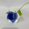 Flores de Hilo de Rosa Puntiaguda Degradada Tejidas a Crochet Puramente Hechas a Mano, Regalos de Celebración, Recuerdos, Productos Terminados de Flor de Rosa Tejida