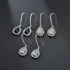 Brincos de Moda Europeus e Americanos em Forma de Gota d'Água, Brincos Simples e Sofisticados de Zircônia para Mulheres, Brincos Elegantes e Estilosos Estilo Ins Venda por Atacado