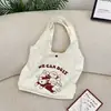 Iw15134 Bolsa de Lona Linda de Dibujos Animados para Mujer, Bolso de Hombro Grande con Estampado, Bolso de Mano para Estudiante