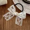 Francês Retro Lace Bow Pequeno Grab Clip High-end Side Duckbill Clip Cabeça Jóias Bangs Acessórios para o Cabelo
