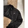 Diseño de Nueva Llegada Otoñal Sentido del Diseño Adelgazante Alta Corta Chaqueta de Béisbol Abrigo Versátil Elegante de Buena Apariencia para Mujer