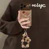 Cordón Retro de Flores para Funda de Teléfono Apple 18pm iPhone 17 Otoño/Invierno 16 Silicona 15 Nuevo para Mujer 14 Exterior