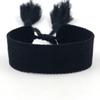 Pulsera de Cinta Tejida Estilo Étnico con Texto Bordado y Borlas, Pulsera Trenzada DIY, Diseño Simple, 104 Colores Disponibles, Pulsera Estilo Europeo y Americano