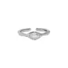 Anillo Abierto de Plata de Ley S925 con Diseño Ins Minimalista Nicho Estilo Coreano Joker Incrustaciones Micro Textura de Circonita para Mujer 1022