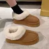 Botas de Nieve de Suela Gruesa para Mujer 2026 Nueva Llegada de Invierno Más Terciopelo Engrosado Zapatos Grandes de Algodón del Noreste Calidez para Adultos Zapatos Peludos de Pan