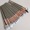 Set de Brochas de Maquillaje para Ojos de Venta Caliente Transfronterizo de 20 Piezas, Brocha para Sombra de Ojos, Polvo Suelto, Rubor, Brocha para Base, Juego Completo de Herramientas Faciales