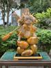 Escultura em Madeira Yulong Guan Gong Ébano Personagem Escultura em Raiz Chão Madeira Maciça Abertura Clube Hall da Empresa Artesanato Grande Sonho Fonte