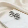 Botones Redondos Huecos de Alta Gama con Microincrustaciones de Zirconia, Botones de Lujo para Camisas y Qipaos, Botones de Cristal para Ropa Estilo Chanel Chapados en Cobre