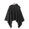 Z Estilo Europeo Transfronterizo 2026 Nueva Moda Elegante Ropa para Mujer al por Mayor Abrigo con Capa de Cuello Asimétrico 6771129