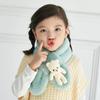 Cachecol infantil imitação de pelo de coelho versão coreana dos baby boomers cachecol de pelúcia no outono e inverno engrossado bebês quentes