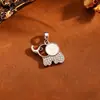 Pingentes Ornamentais de Animais Múltiplos Estilos Gato Elefante Pingente de Cobre Vazado Corrente de Aço Inoxidável Pingentes com Microincrustação de Diamante para Mulheres
