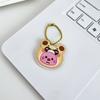 Chaveiro de acrílico Ruby Starch Intestino Bead Chain Dupla Camada Anime Desenho Animado Pingente Periférico Chaveiro Anel