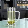 Copo para Enxaguante Bucal Espesso de Vidro Doméstico Resistente a Altas Temperaturas Transparente de Borossilicato Sem Tampa Copo de Chá Camada Dupla Atacado