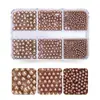 Paquete Mixto de Perlas de Alto Brillo Color Café Maillard de 6 Rejillas para Uñas Artísticas, Perlas de Círculo Completo, Joyería Pequeña, Transfronterizo