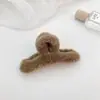 Otoño e Invierno Felpa Agarre Corazón de Niña Pinza para el Cabello Pinza para el Cabello Parte Trasera Horquilla Tiburón Grande Clip Superior Tocado