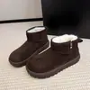 Botas de Nieve de Suela Gruesa para Mujer 2026 Estilo Nuevo Bestseller de Invierno Piel y Piel Integradas Antideslizantes Acolchadas de Terciopelo Cálidas Botas de Nieve