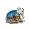 Artesanías Creativas de Yunnan Souvenirs Regalo Banna Pegatinas para Refrigerador Pavo Real Elefante Estilo Dai Sudeste Asiático