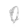 Anillo simulado de moissanita de imitación de cuatro garras para transmisión en vivo de mano temblorosa transfronteriza, anillo de boda para mujer de 1 quilate, ocho corazones, ocho flechas, seis garras