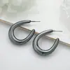 Pendientes de C-shape de Moda con Sentido de Diseño de Nicho para Mujer, Pendientes de Botón Versátiles y Modernos, Pendientes de Botón Geométricos, Joyería de Oreja Exquisita y Elegante para Mujer