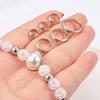 Nuevos Accesorios de Joyería DIY de Acero Inoxidable Anillo con Agujero Pasante Collar de Perlas Pulsera Cuentas Espaciadoras Accesorios de Anillo Redondo de Moda