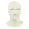 Gorro de punto de tres agujeros transfronterizo, gorro de lana perforado de color liso, turbante para ciclismo al aire libre, gorro con máscara facial a prueba de viento en stock