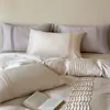 [Productos Premium de Xiangling] Tacto Nude Mate Sedoso Tencel 60S Lavado a la Arena Juego de Cama de Cuatro Piezas Hecho a Mano con Pliegues