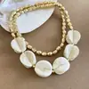 2026 Nuevos Pendientes Ovalados de Acrílico de Colores, Pulsera, Conjunto de Collar Estilo Vacaciones Bohemio Accesorios Versátiles