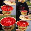 Tazón para pastel de fresa con tapa, olla para sopa, tazón de esmalte nostálgico antiguo con tapa, tazón para condimentos, olla para hervir medicamentos, tazón hondo para manteca de cerdo, venta al por mayor