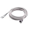 Arnés de Cableado Personalizado Blanco de 4 Conductores con Codo de 90 Grados, Cableado Impermeable para Equipos de Automatización, Conector de Aviación M12, Fabricante de Personalización