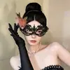 Máscara de pena de flor acessório de fantasia de baile de máscaras festa noturna máscara misteriosa de meia-face máscara para os olhos maquiagem máscara noturna