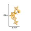 Henson fashion circón uña para hueso de la oreja uña gusano de la oreja acero inoxidable tornillo de doble cabeza varilla delgada bola twist piercing cartílago aretes