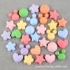 Estrella de Cinco Puntas Corazón Estrella Flor de Cinco Pétalos Color Caramelo Accesorios de Resina Pegamento Cremoso Material para Funda de Teléfono Móvil Pinza de Pico de Pato BB