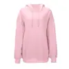 Moletom Casual Soltinho Feminino Europeu e Americano Outono e Inverno Novo Versátil Casual Simples Cor Lisa Máscara para Olhos Moletom de Manga Longa