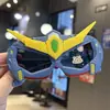 Óculos de Sol de Silicone Tendência Desenho Animado para Meninos, Óculos Novos Descolados para Crianças, Óculos de Sol Polarizados de Robô Mecha Brinquedo