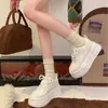 Tênis Dad Feminino, Sapatos Brancos, Novidade Popular Primavera/Verão 2026, Tênis Esportivo Casual de Sola Grossa com Aumento de Altura Oculto, Dropshipping Estação Europeia