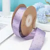 Cinta de satén de poliéster-algodón de lunares pequeños, lazos para accesorios del cabello DIY, decoraciones para disfraces Lolita, adornos para zapatos y sombreros, decoraciones para cajas de regalo, cinta de seda