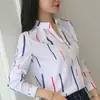 Comercio Exterior al por Mayor Ropa de Primavera y Otoño, Camisa Rayada Elegante Casual de Manga Larga, Top Holgado Blanco con Cuello Alto, Suéter para Mujer
