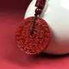 Cristal de Cinábrio Cru Montanha de Areia Flor Fantasma Pingente Areia Dourada Roxa de Alto Teor Pingente de Colar Areia Vermelha Imperial Atacado