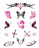 Pegatinas de Tatuaje Tótem para Chicas Dulces y Geniales Subcultura Chica Múltiples Ubicaciones Pegatinas Desechables