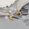 Brincos de borla de strass de diamante de pino de prata, moda europeia e americana, brincos de vento frio, alto senso, coringa, elegante, brincos elegantes, atacado