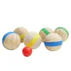 Juego de Gateball Bola Sólida de Madera de 7 cm Bola Redonda Grande Bloques de Construcción Juguete de Madera Pintado a Mano Adorno Artesanía