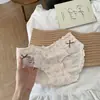 Ropa interior de algodón puro para niñas, Ropa interior de encaje de algodón puro para mujer, Dulce lazo, Algodón completo, Entrepierna extendida, Bragas de cintura media para damas