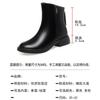 Botas Color Humo Moda Simple Color Sólido Modernas Geniales de Caña Media Suela Gruesa Botas Martin Zapatos de Mujer Pie Pequeño Retro Conveniente Cremallera Trasera