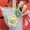 38º Dia da Mulher Chaveiro de Ouro Puro 999 para Dinheiro Pingente da Fortuna Presente de Aniversário para Melhor Amigo Acessório para Bolsa de Celular